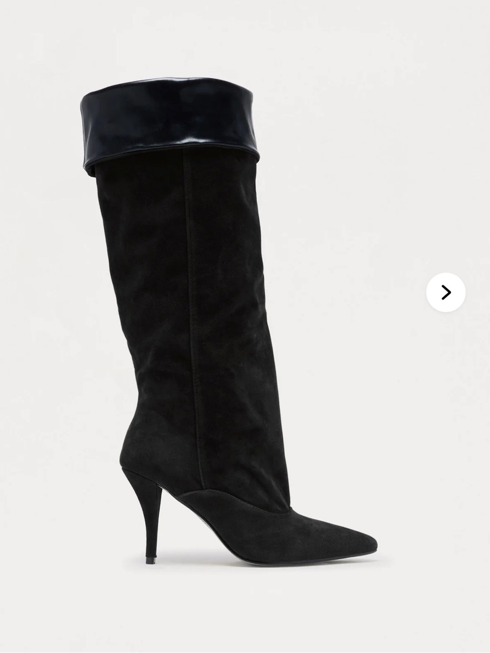 Fashion Nova Seattle Ruched Knee High Boots-Black - Picture 4 of 5